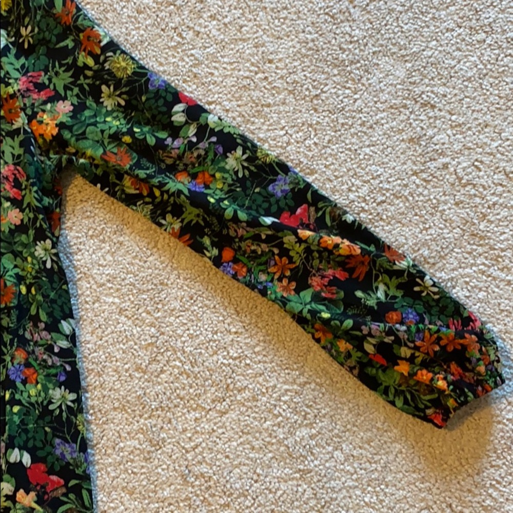 H&M floral tie neck ruffle swing dress in xs - Picture 6 of 7